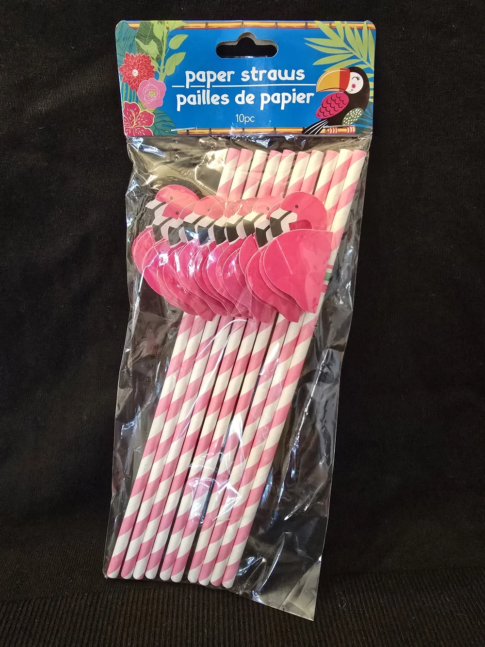 3 Pc Party Flamingo Pink Drink Set! - Ice Cube Tray, Paper Straws, & Napkins - Picture 5 of 7